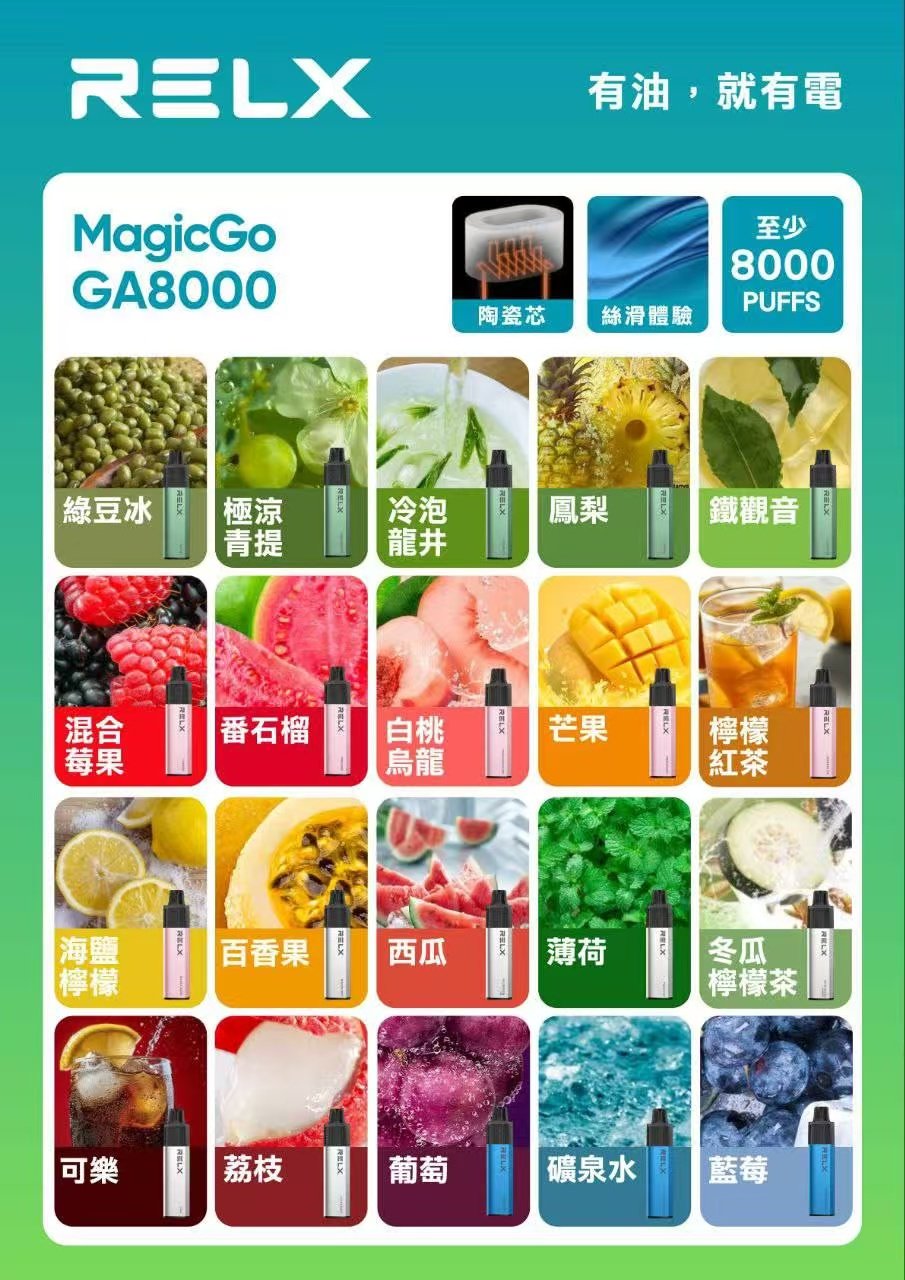 RELX GA8000抛棄式 極致陶瓷霧化工藝、重塑細膩如絲綢的擊喉體感 商務出行旅遊的最佳戰友 免充電設計隨拆即享 台灣現貨:圖片 4