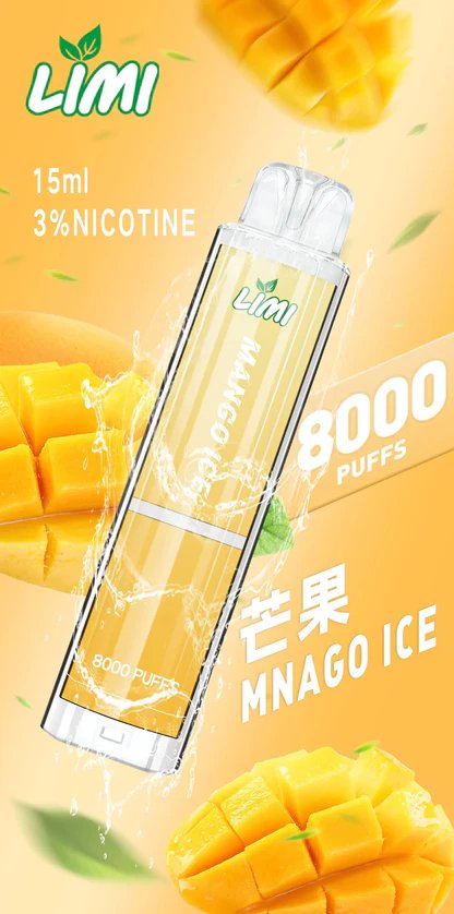 LIMI 8000 型發光款 15ml 驚人載油量 重塑續航天花板 絢麗發光燈條隨吸閃耀 Type-C 充電 極緻冰感水果口味 台灣現貨:圖片 7
